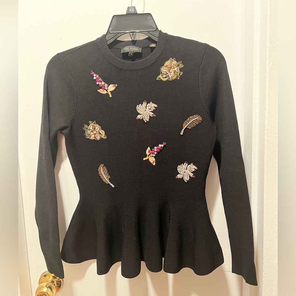 Ted Baker Embellished Top, Size 1